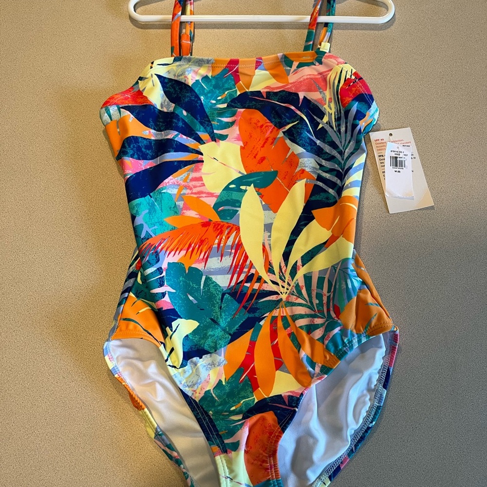 Colorful Tropical Print Girls Swimsuit from Old Navy